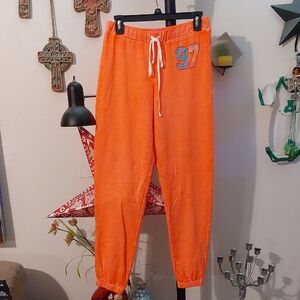 Neon Coral Lightweight Joggers